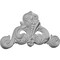 Ekena Millwork 10 5/8"W x 5 3/4"H x 1 3/8"P Monique Beaded Flourish Onlay ONL10X05X01MO - alternate 3